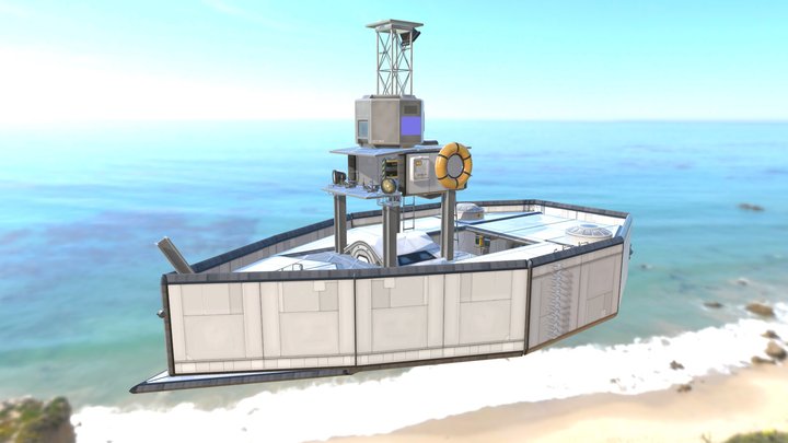 Sotong Class 50ft Coastal Research Vessel 3D Model