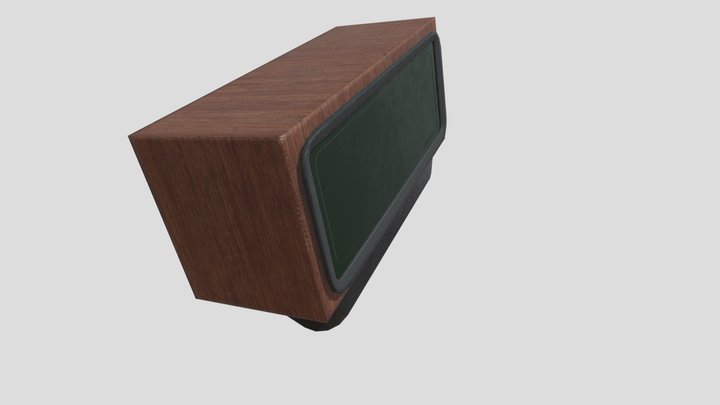 Table clock and table Low poly PBR Low-poly 3D Model
