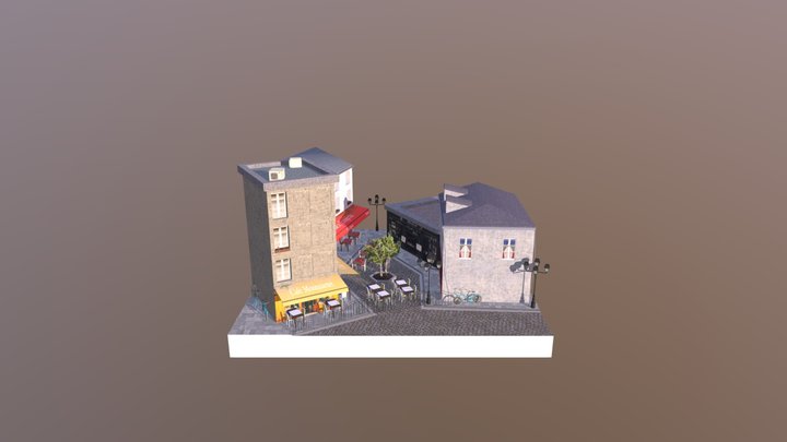 1DAE10 Putman Emmanuel City Scene 3D Model