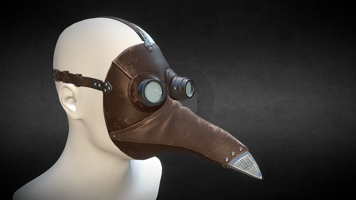 Máscara Peste Negra Estilizada 3D Model