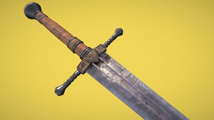 Gilded sword 3D Model