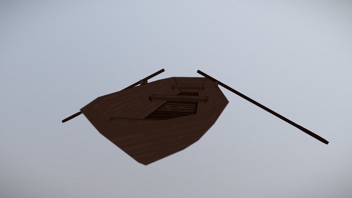 BOAT / ЛОДКА // LOWPOLY PIXEL STYLE 3D Model