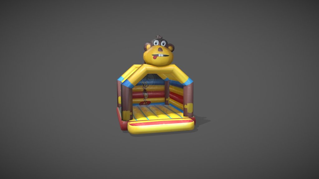Monkey Bouncy Castle Inflatable 3D Model