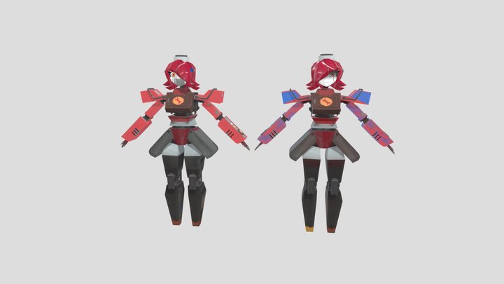 Teleporters Twins Girls TF2 3D Model