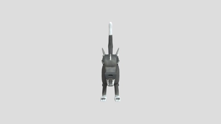 Spiky Wolf in Profile Гена 3D Model