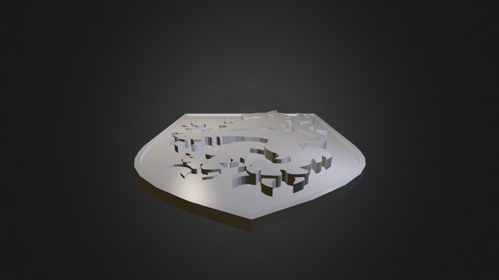 Blason Lion Des Flandres 3D Model