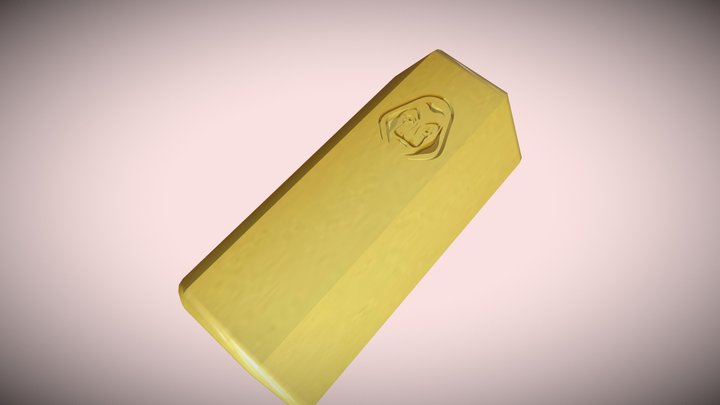 Lingote oro La Casa de Papel 3D Model