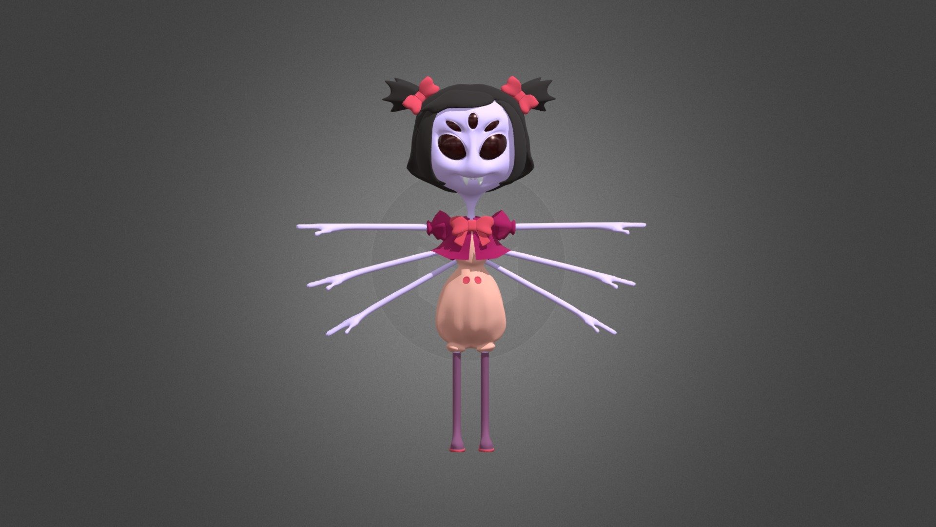 Muffet Undertale Character 3D model 3D printable