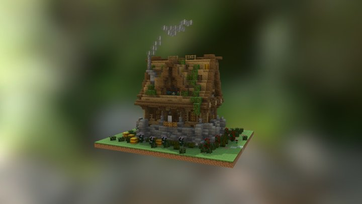 Minecraft Medival House #1 3D Model