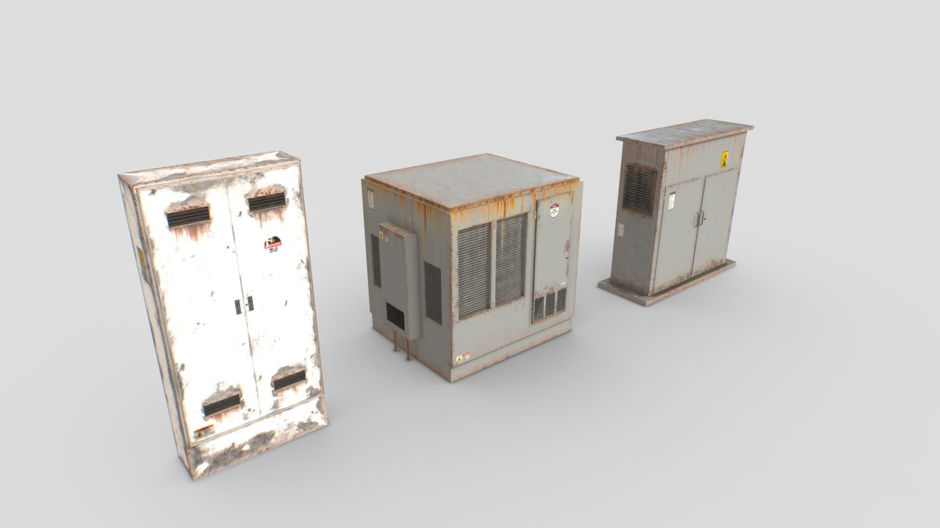 Electric Substation Transformer Set - Buy Royalty Free 3D model by 32cm ...