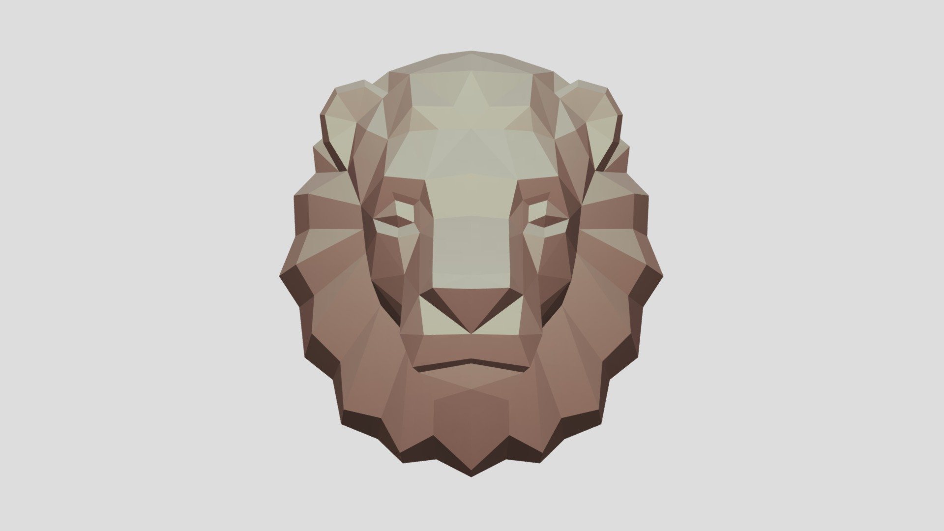 Low poly Lion Head 3D model by wiko.glitch (3d_vicka) [782e01b