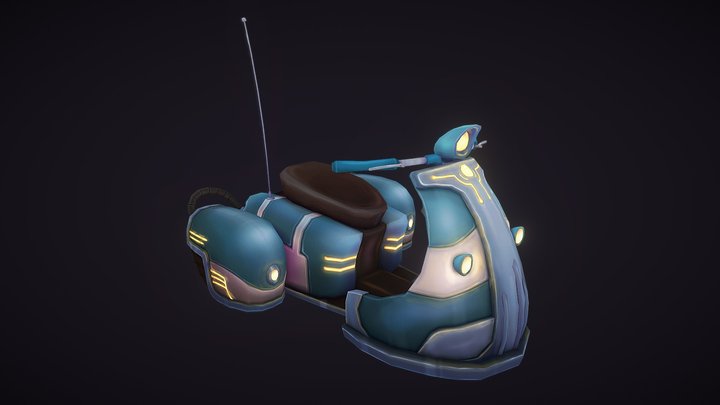 Sci-Fi Scooter 3D Model