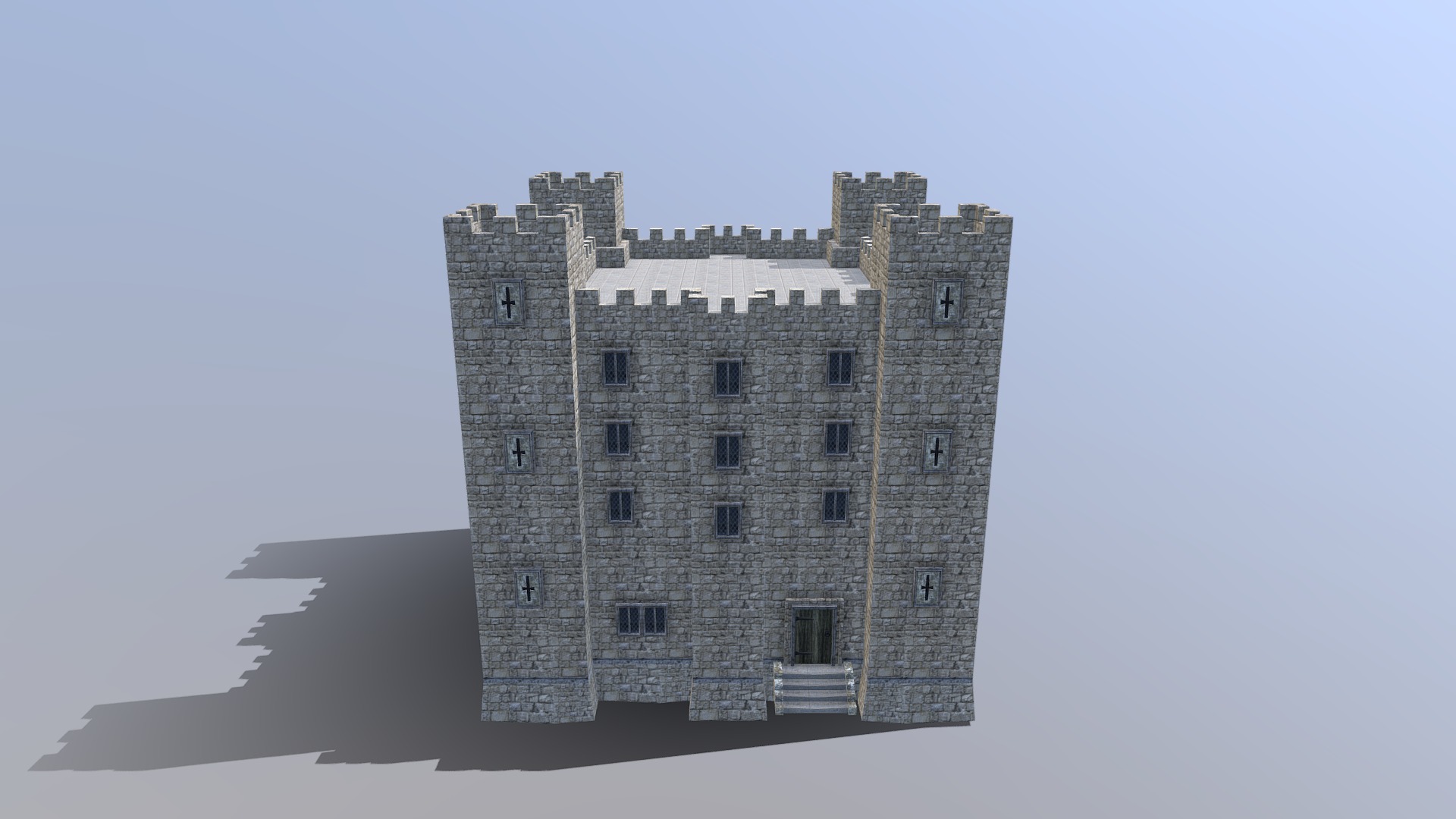 3D model BSR – Celtic Castle Keep - This is a 3D model of the BSR - Celtic Castle Keep. The 3D model is about a stone castle on a hill.