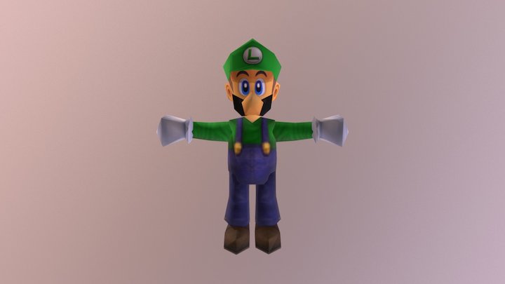 Low-Poly Luigi 3D Model