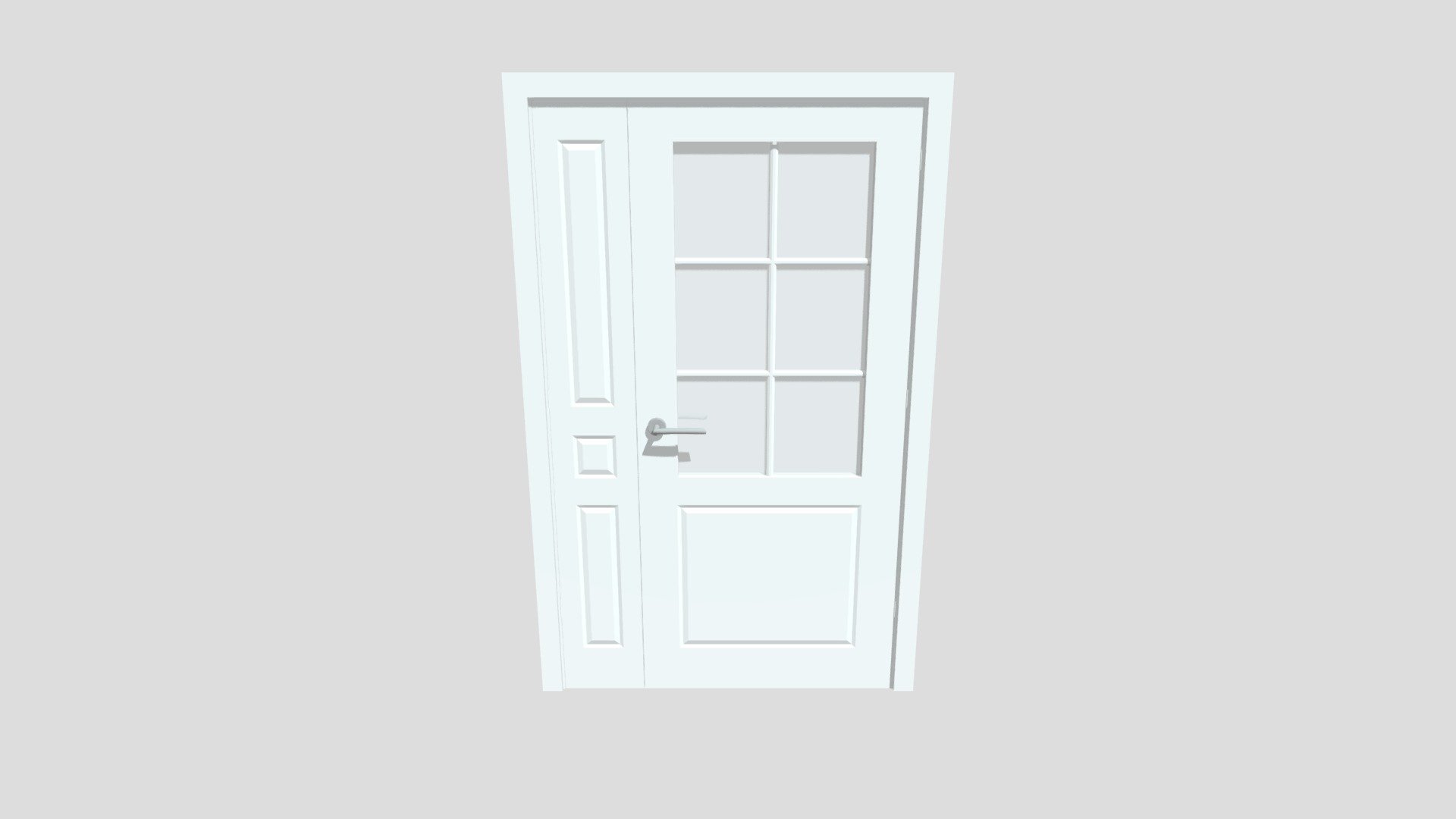 Double door with panes 176