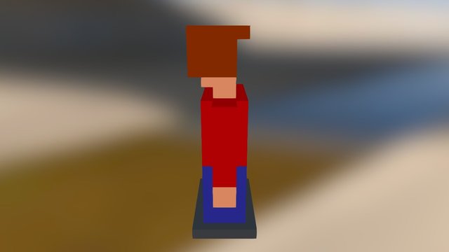 Simple Voxel Character 3D Model