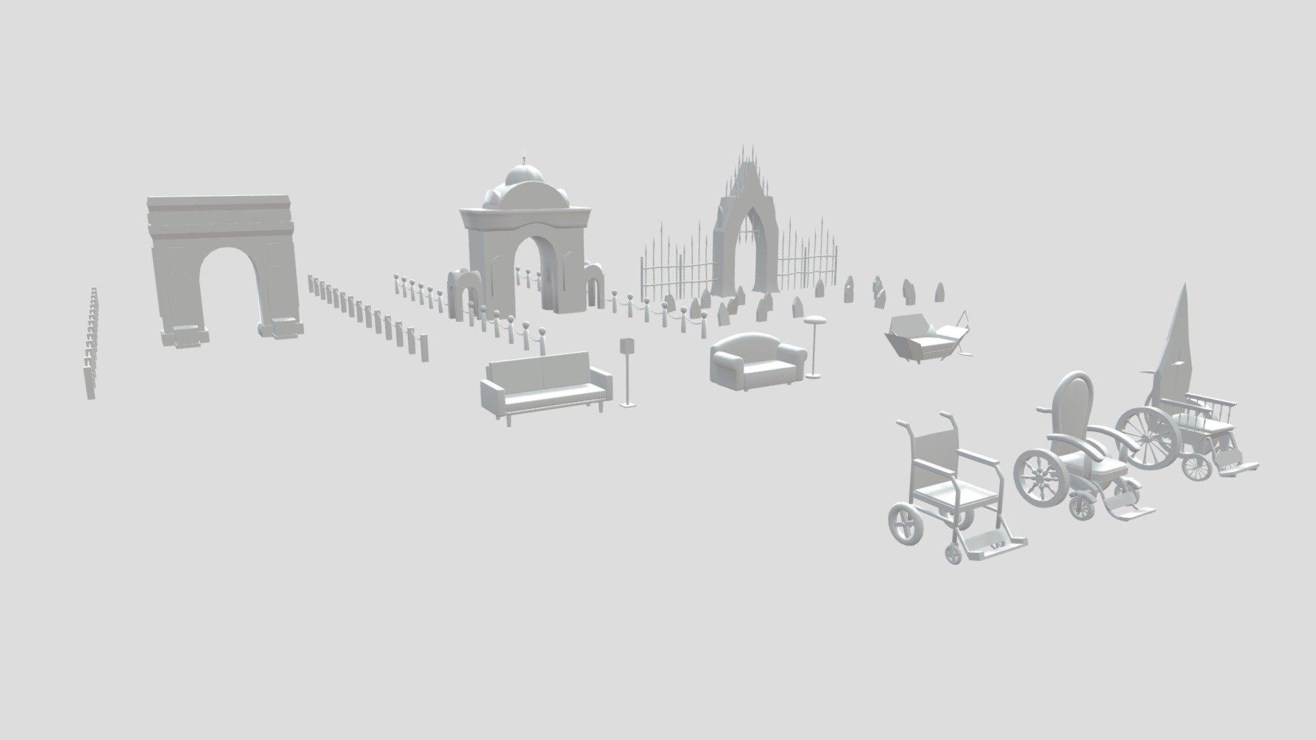 gates,sofas and wheelchairs