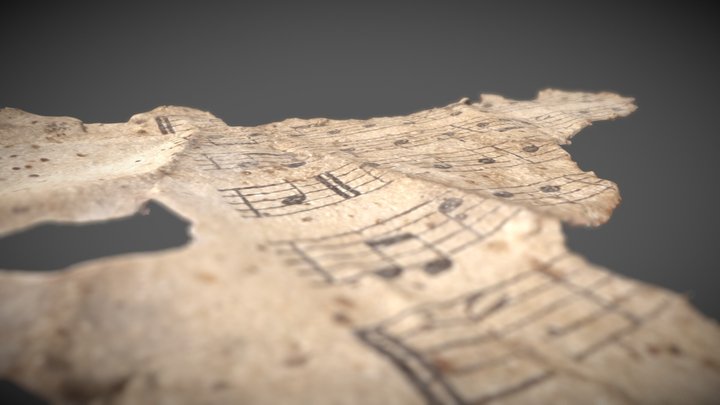 Music score fragment 3D Model