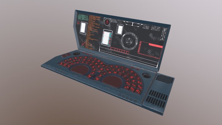 Laptop - sci-fi 3D Model