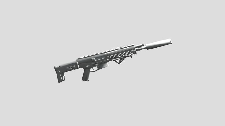 gun rifle free 3D Model