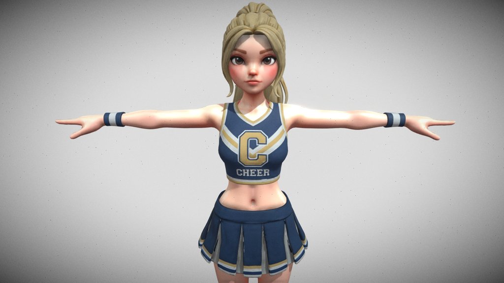 Tanya - Stylized Cheerleader Girl - 3D Character