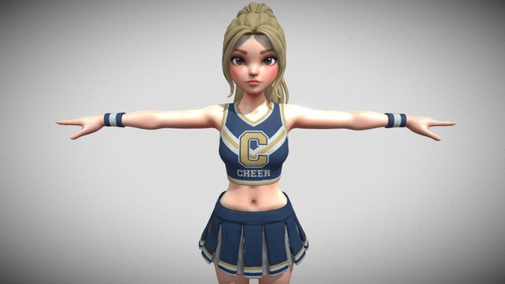 Tanya - Stylized Cheerleader Girl - 3D Character