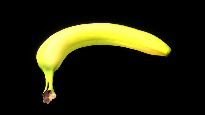 Banana low poly 9.4k 7mb 2k