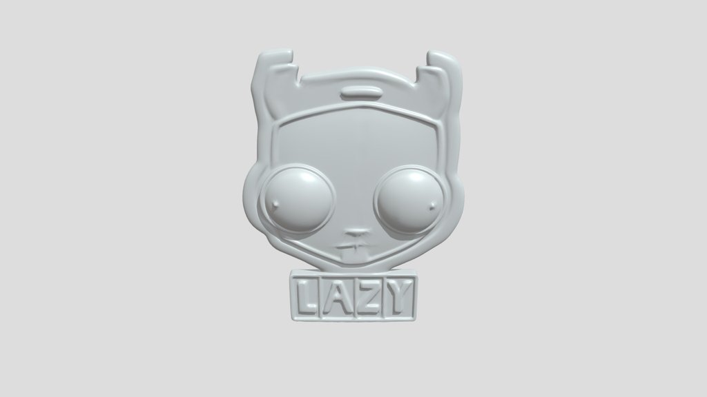 Cartoon alien head sticker