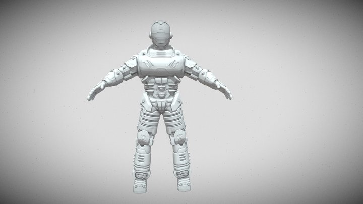 Sci-fi soldier 3D Model