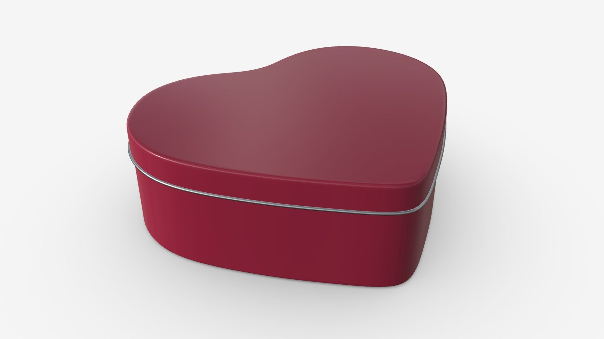 Metal tin can heart shape
