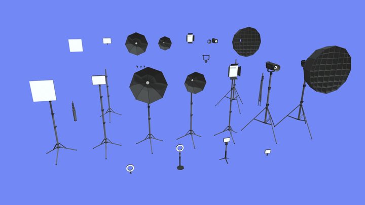 Studio Lights Pack 3D Model