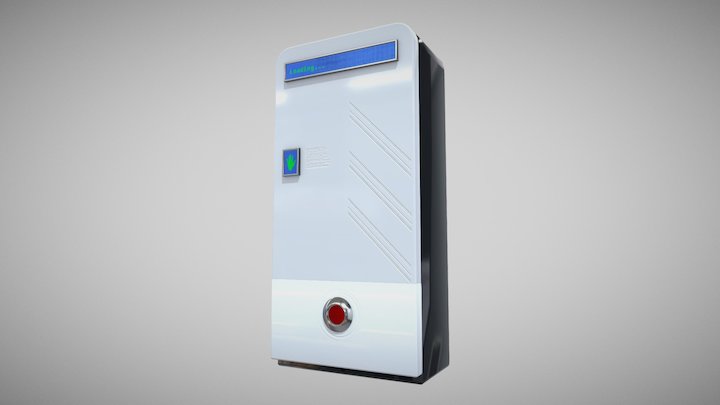 Scifi Refrigerator 3D Model
