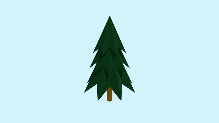 Low-Poly Pine Tree 3D Model
