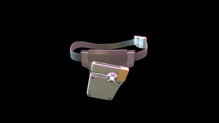Sci-Fi Cowboy Belt 3D Model
