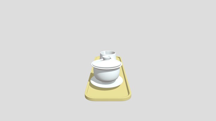 Tea Ceremony Set on Wooden Tray