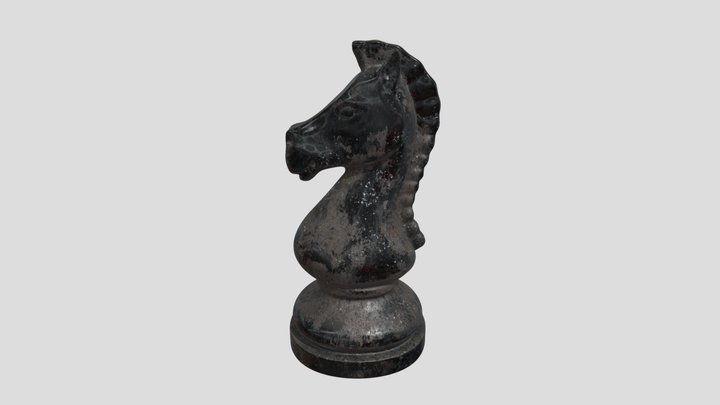 Old Chess Knight 3D Model