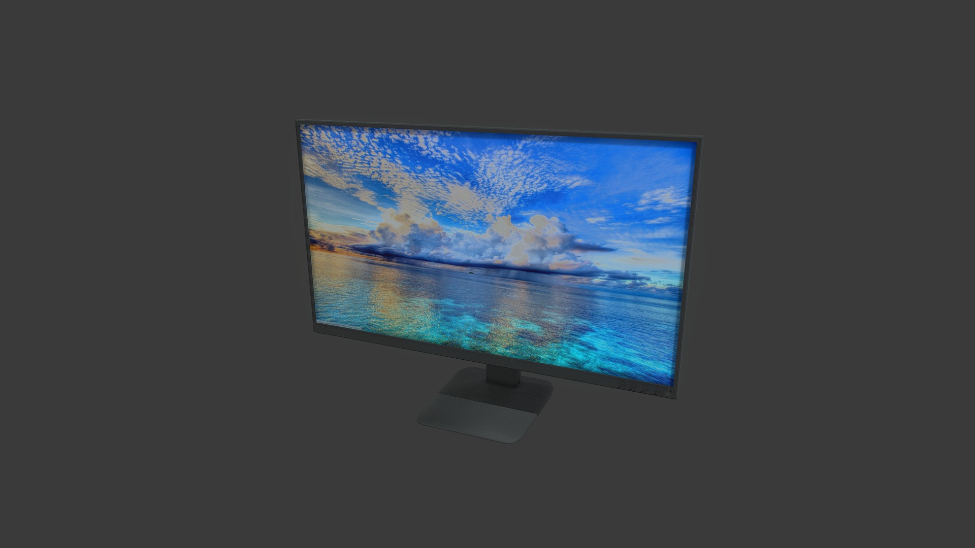 3D model DELL SE2416H 23.8 monitor - This is a 3D model of the DELL SE2416H 23.8 monitor. The 3D model is about a computer monitor with a blue sky.