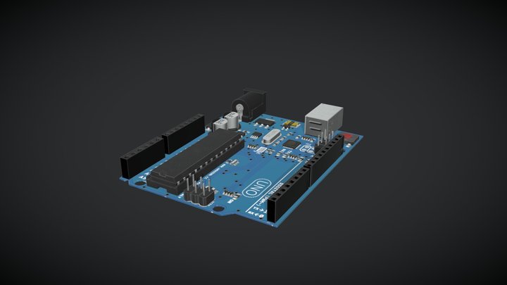 Arduino UNO - Low-poly, realistic 3D Model