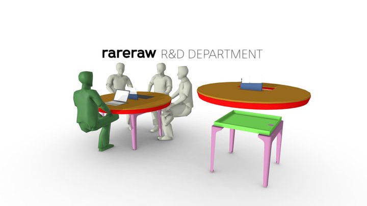 원형 테이블 3D Model