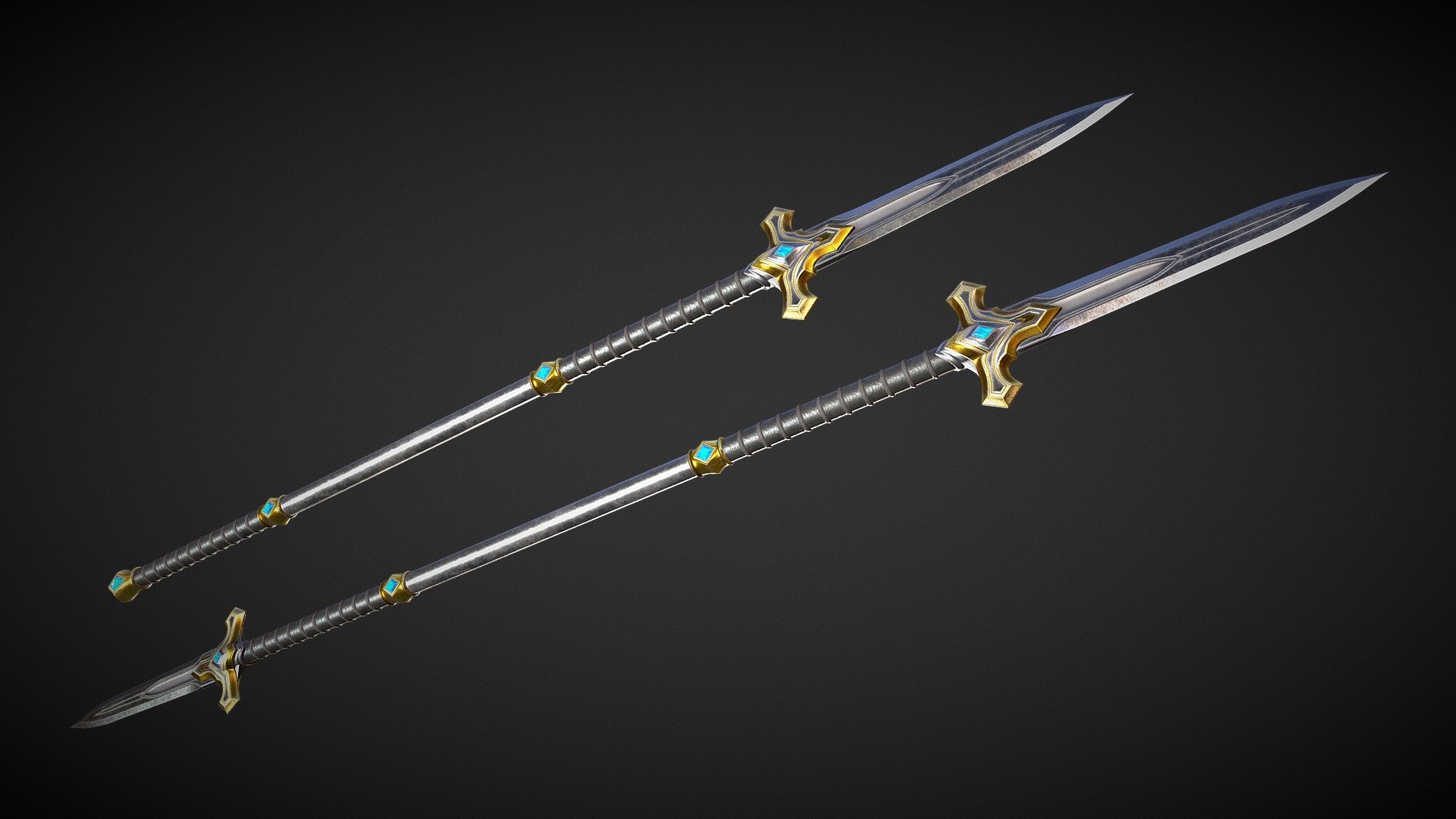 Spear And Glaive A06 3D Model. 
