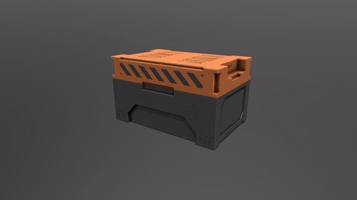SCI-FI Crate Game Asset 3D Model