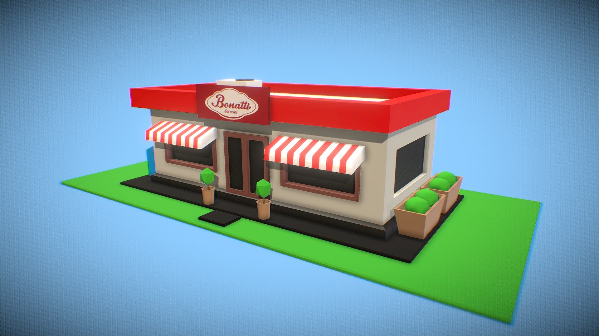 Sorveteria Low Poly