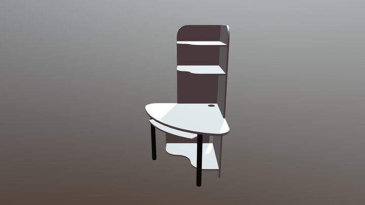 Corner Computer Desk 3D Model