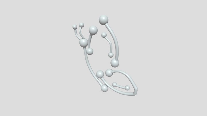 abstract interconnected nodes and lines 3D Model