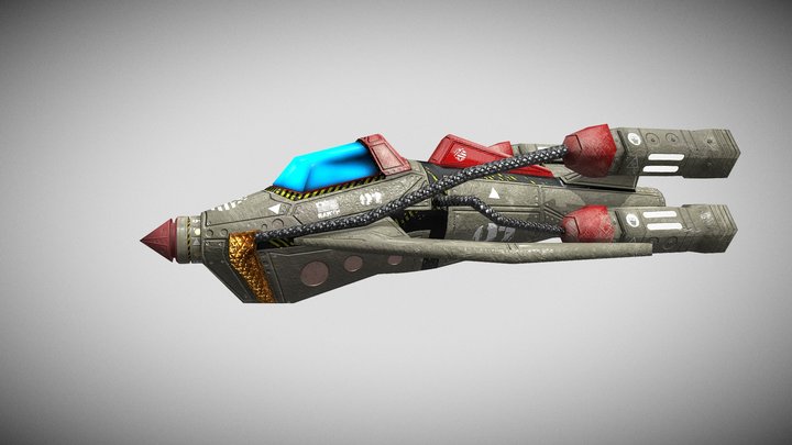 SSMI Spaceshooter Enemy Bomber 3D Model