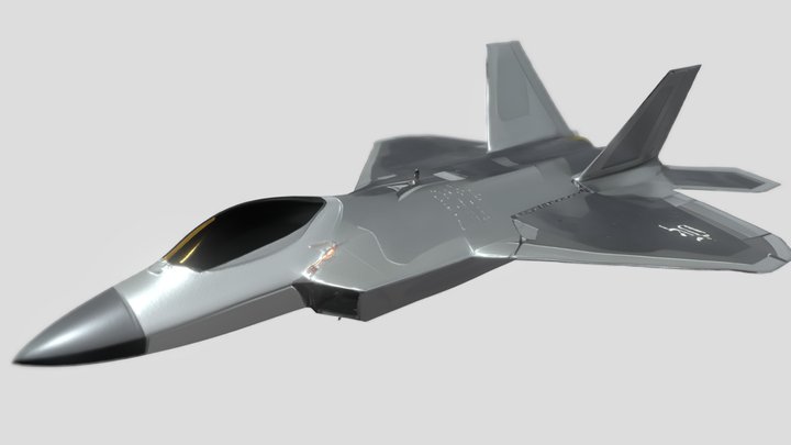 F22 - modern fighter jet 3D Model