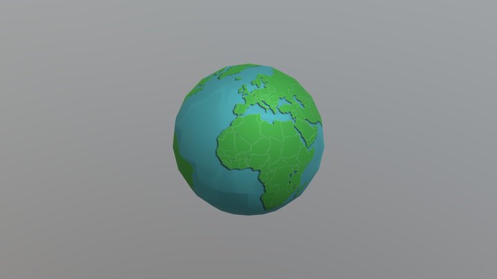 Low poly Earth 3D Model