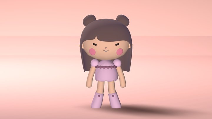 girl character 3D Model