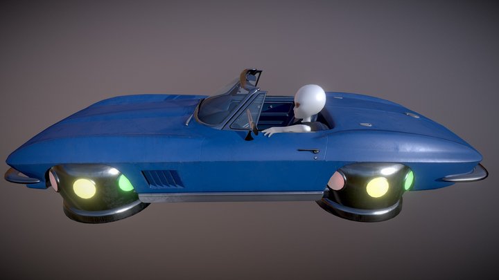 Alien Corvette 3D Model