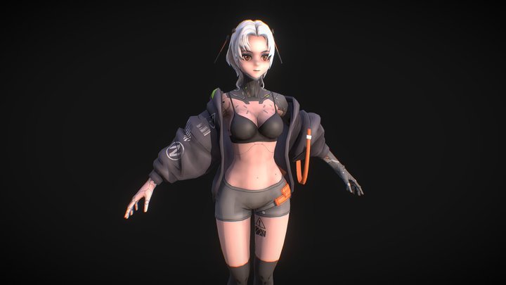 Anime Girl Shu – Modelo 3D gratuito STL